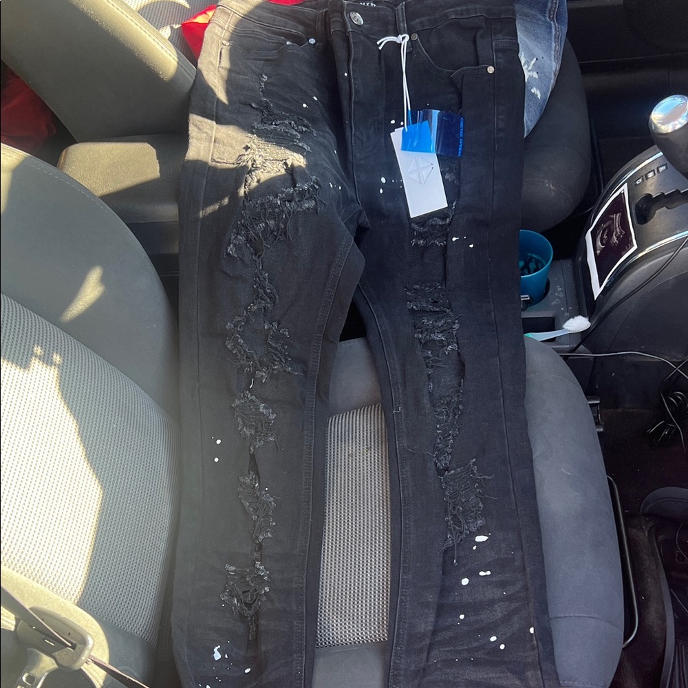 New york  distressed designer jeans